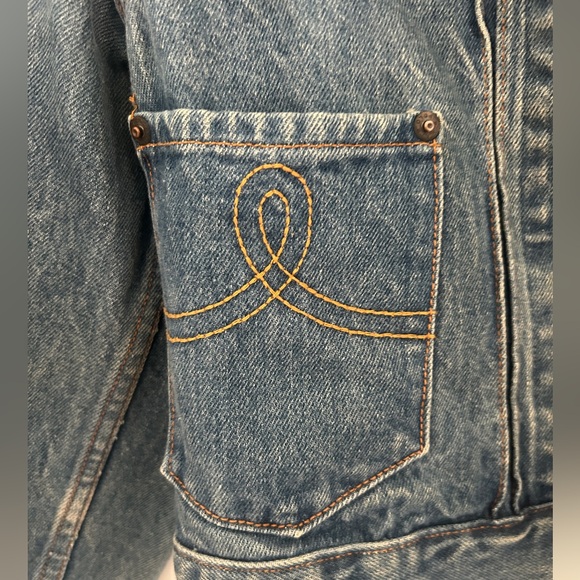 Vintage Polo Western Ralph Lauren Denim Jacket Corduroy Collar USA - Picture 3 of 12